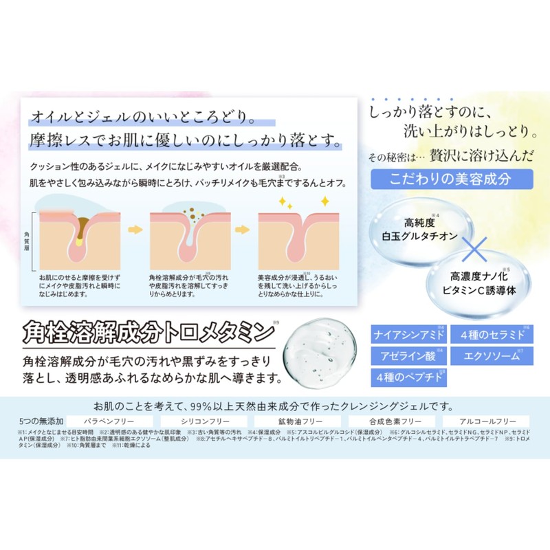 【HADA DOLCE公式】白玉Cクレンジング スムースオイルジェル 150g×2個 即落ち W洗顔不要 ウォータープルーフ 角栓溶解 オイルとジェルのいいところどり
