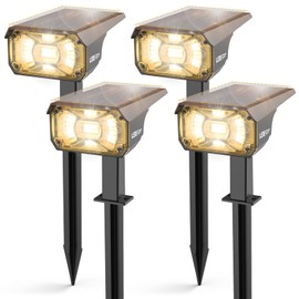 LEREKAM Solar Spot Lights Outdoor Landscape Lights, 40 LEDs Solar Landscape Spotlights Outdoor Waterproof Auto On/Off Garden Lights, Outdoor Lights for Yard Palm Trees Driveway Patio Pool