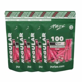 400 Purize® Regular Size 9 mm Activated Carbon Filter (Pink)