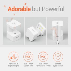 modelones Mini UV Light for Gel Nails, UV Nail Lamp, Nail Light for Gel Nails with 2 Timers for Fast Nail Extension, LED Nail Lamp, Portable USB Nail Dryer for Travel