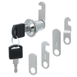 Wkmamo 20 mm Letterbox Lock, Lever Lock, Security Mailbox Lock with 2 Keys, Cam Lock, Cabinet Door Locks with 5 Different Lock Plates