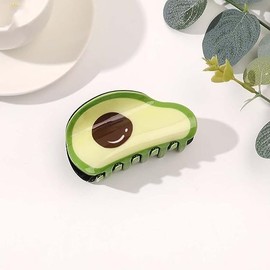 Green Fruit Hair Claw Large Cute Female Hair Accessories Shark Clip Geometric Hair Claw Summer Vegetable Watermelon Fake Food Hair Clip Hair Clips