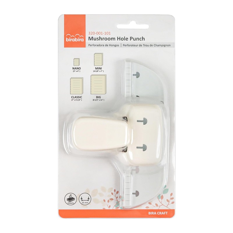 Bira Craft Mushroom Disc Bound Hole Punch, 4 Sheet Capacity,