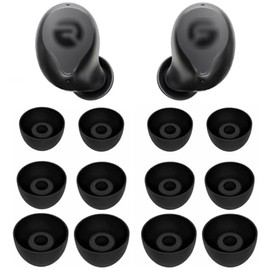 Replacement Earbuds Tips Silicone Ear Tips for Ray-con Everyday Earbuds, Earphones Eartips S/M/L 3 Size 6 Pairs,Black 532