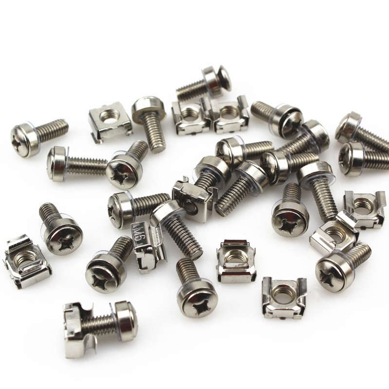 Gad2go 50 Pack Rack Mount Cage Nuts Screws and Washers