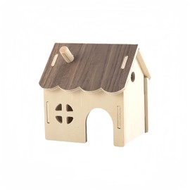 SUSOYAOCHEN Hamster Wood House Hamster Hideout Small Animal Castle Habitat for Hamster, Gerbils Other Similar Size Animals (Only for Small Hamster)