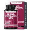 Trans Resveratrol Capsulas Calcio Alta Concentración Puro Blanco Cápsulas Veganas