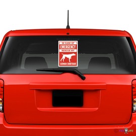Mister Petlife in Case of Emergency Rescue My German Shorthaired Pointer Windshield Sticker Vinyl Auto Window #2 Dog Safety GSP dk