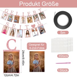 13 Geburtstag MäDchen, Geburtstagsdeko für Teenager Mädchen, Fotogirlande von 1 Bis 13 Jahre, 6 Zoll Foto Hängende Wanddekoration, Deko 13 Geburtstag für Mädchen Jungen Party Deko