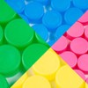 Supvox Pack of 100 Plastic Bottle Caps Colourful Bottle Caps