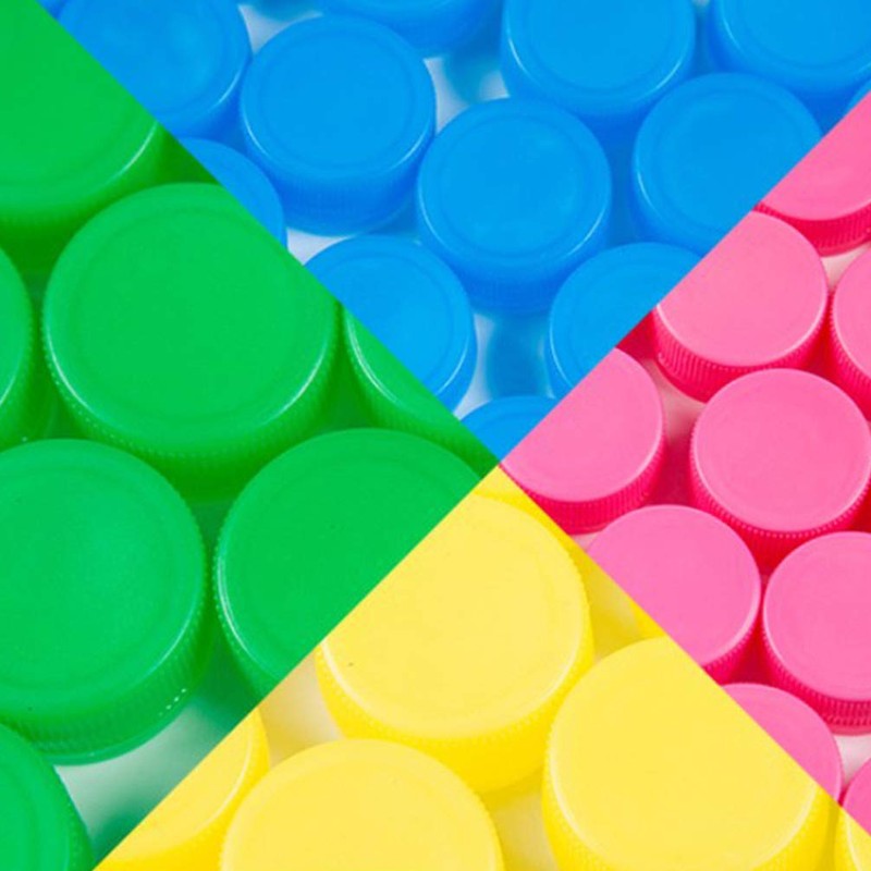 Supvox Pack of 100 Plastic Bottle Caps Colourful Bottle Caps