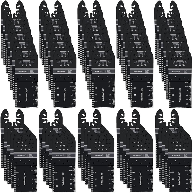 Bionso 60PCS Oscillating Tool Blade Cuts Wood Plastics, Sharp Durable