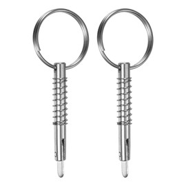 M METERXITY 2-Pack Quick Release Pins, 316 Stainless Steel 6.3mm Dia., 41mm Usage Length Bimini Top Pin with Drop Cam & Spring for Deck Boat/Canopy, Marine Hardware