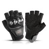 FANOLO Men Half Finger Motorcycle Gloves Touchscreen with Hard Knuckle