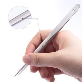 Precision Tweezers, Tweezers, Precision, Extra Fine Tweezers, Tweezers, Thin Tweezers, Plastic Model Tweezers, Modeling Tweezers, Crafts, Stainless Steel, Set of 3