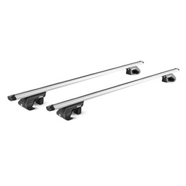 OMAC 53 Inch Universal Roof Rack Cross Bars Luggage Carrier fits Raised Rail for Travel Kayak Canoe Surf Ski Snowboard Camping, Aluminium, 2 Pcs, Silver