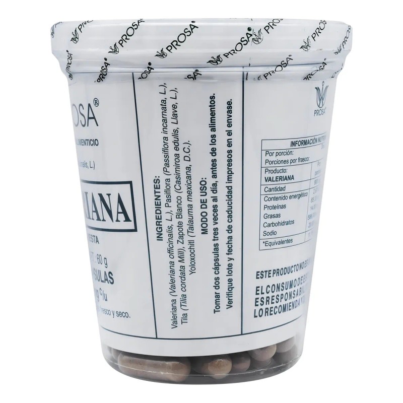 Valeriana Prosa 150 Capsulas Auxiliar Cansancio Dolor Cabeza