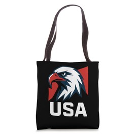 USA Bald Eagle for Men, Women & Kids, Patriotic, America Tote Bag