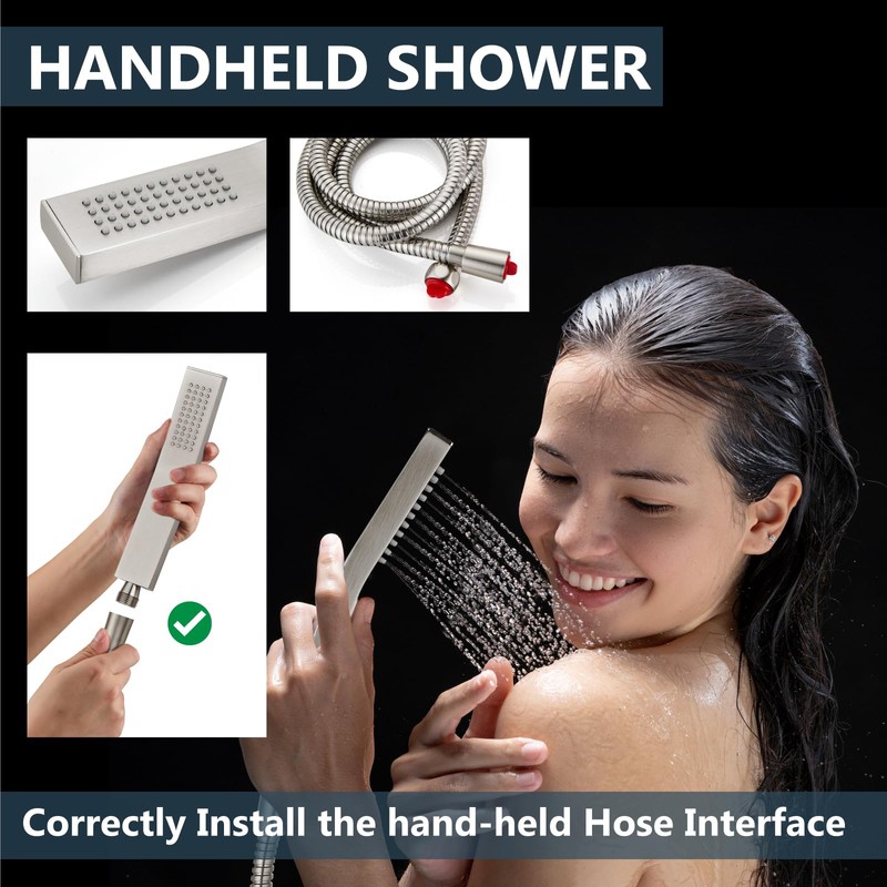 Aolemi Shower Faucet Set Rain Shower System with Handheld Spray