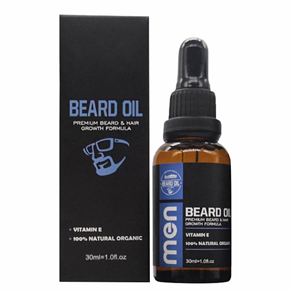 Beard Oil, Beard Growth Oil For Men Beard Growth Serum Stimulate Beard Growth Promote Hair Regrowth Facial Hair Treatment Full Longer Masculine Thick Male Beard
