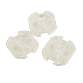 Unitec 41632 Clear 10x Protection Outlet Plugs, 10 Pieces, Clear/White