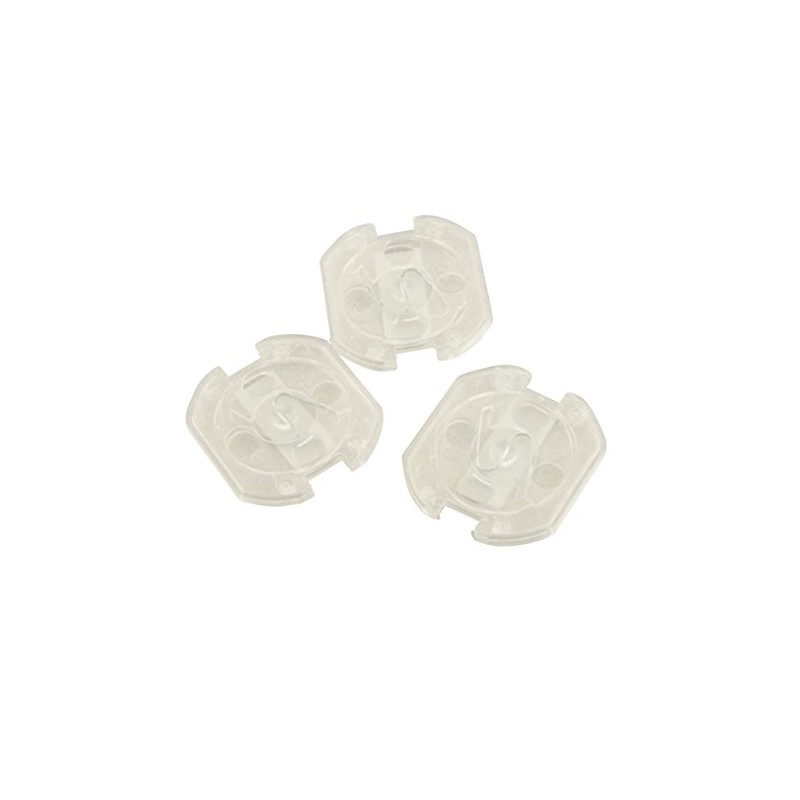 Unitec 41632 Clear 10x Protection Outlet Plugs, 10 Pieces, Clear/White
