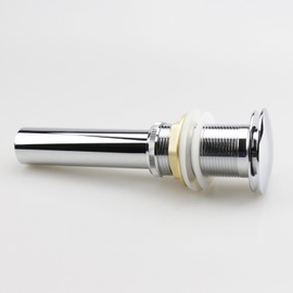 Pop Up Sink Drain without Overflow, Bathroom Faucet Vessel Vanity Sink Drain Stopper, Polished Chrome