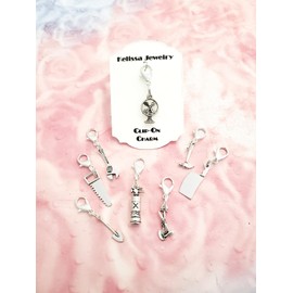 Clip On Charms Zipper Pulls Tools, Hammer, Shovel, Fan, Wrench, Hammer, Saw, Fire Extinguisher, Cleaver, Your Choice! (2. Fire extinguisher)