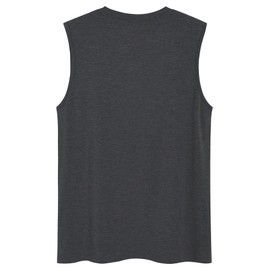 Latuza Men's Bamboo Viscose Sleep Tank Top Sleeveless Pajama Shirt XXL Dark Gray