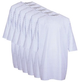 Hospital Gown 6 Pack - Patient Gowns Fits Up to 2XL - Hospital Gowns for Women and Men - 45" Long & 62" Wide - Cotton Blend Medical Patient Gowns