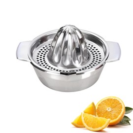 CHSEROK Citrus Juicer Stainless Steel 250 ml Orange Squeezer Manual Lemon Squeezer Small Easy to Clean for Lemons, Mandarins, Oranges