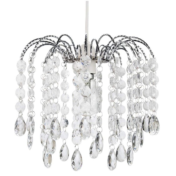 Contemporary Waterfall Designed Pendant Light Shade with Transparent Acrylic Droplets