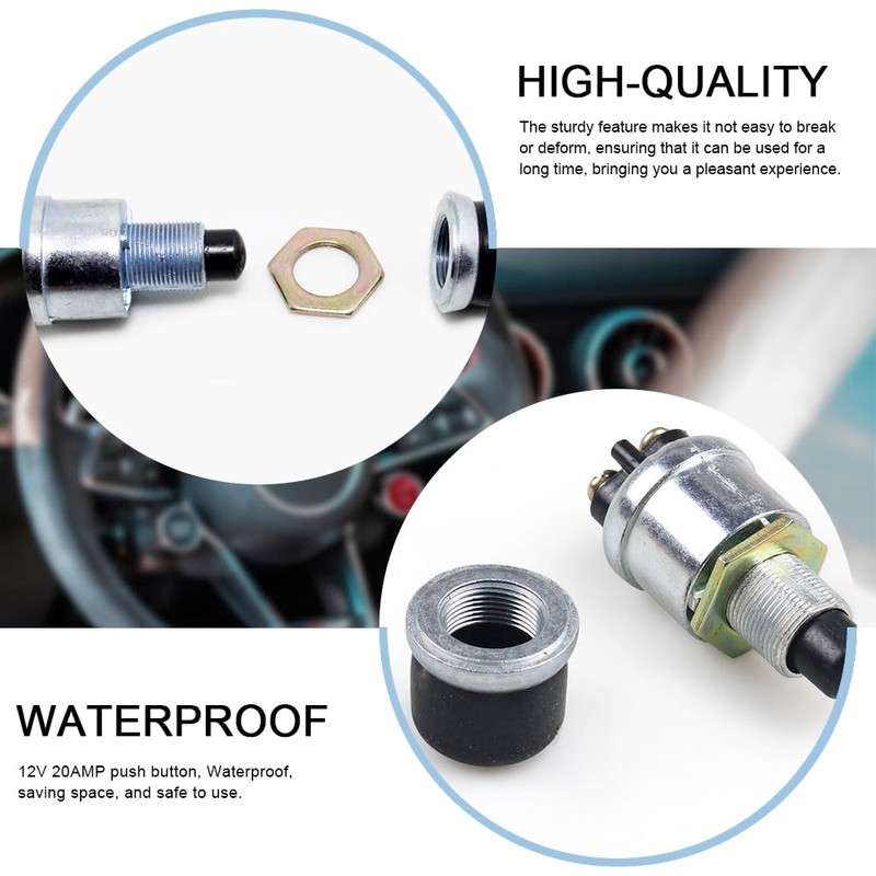 2 Pcs Waterproof Car Ignition Push Button Starter Switch Durable