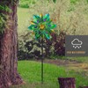 VEWOSTAR 53 Inch Wind Spinner - Outdoor Metal Peacock Wind