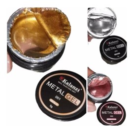 Kalanzi Gel Painting Metalico 3pz Oro Plata Rose Gold Uv/led Uñas