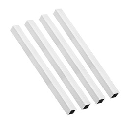 TA-VIGOR 6063 Aluminum Square Tube, 20mm x 20mm x 0.8mm, Wall Thickness, 300mm Length, Seamless Straight Tube, Rectangular Tube for Industrial Enclosure Construction, Pack of 4