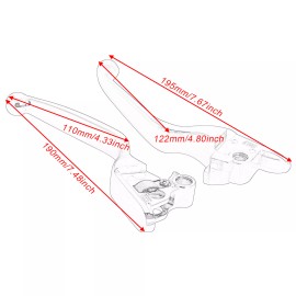 GIDIBII Brake Clutch Levers For Harley Softail Fat Boy Heritage Classic 2015-2023 Black