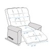 STONECREST Recliner Chair Cover, Water Resistant Velvet Quilted Slipcover, Stay