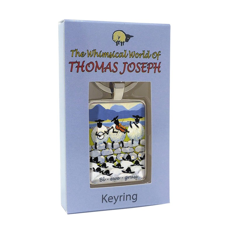 Bl-ewe Grass Keyring Keychain Gift by Thomas Joseph