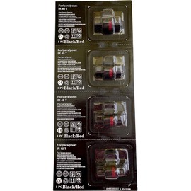 4-Pack, Royal Time Master TC100 Ink Roller, RED-Black, IR40T