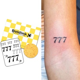 Boldink Semi-permanent tattoos, realistic fake tattoos, last 7-15 days, waterproof non-reflective temporary tattoo stickers, cruelty-free, uniquely designed exquisite packaging（Number 7）