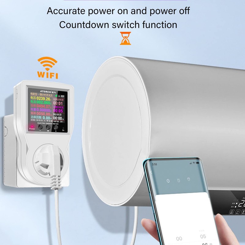 Electricity Usage Monitor Plug Intelligent Outlet Plug in Socket Power