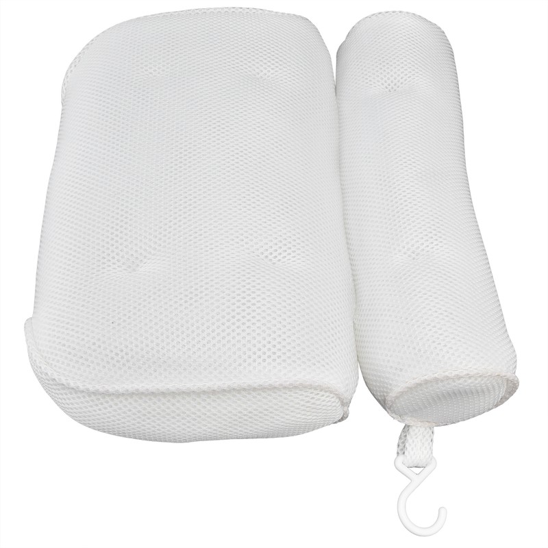 Mesh Bathroom Pillow Soft Comfortable Suction Cup Pillow Bath Tub