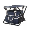 Unbranded 16" Folding Gardening Stool with Detachable Tote, Navy Blue