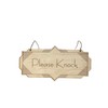 Sign - Please Knock - Raw Wood Door Sign 4x8