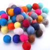 DAHI 50 x Colourful Felt Balls Wool Felt Beads 15