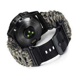 BINLUN Compatible with Garmin Bracelet Nylon Paracord 550 20 mm / 22 mm / 26 mm Military Sports Robust for Quickfit Bracelet Braided Replacement Strap Fits Fenix / Forerunner / for Descent / for