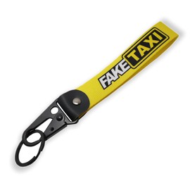 Streetculture Fake Taxi JDM Racing Drift Car Tuning Lanyards Key Chain Accessory, Black Yellow