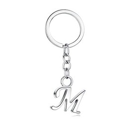 JewelBeauty Alloy 26 Alphabet English Letters Simple Style Metal Initial Charms Pendant (M)