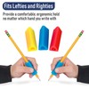 The Classics 12-Pack Triangle Pencil Grips, Assorted Bright Colors, 1.75-Inch